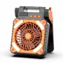 5 in 1 Multifunctional Solar Camping Tent Fan 7800mAh Battery Power Bank LED Light Solar Panel Energy Efficient Cooling System