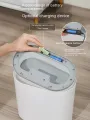 12L Slim Smart Sensor Trash Can Dual Mode Auto-Kick Sensor Home Sensing Automatic Trash Can Bathroom Side Seam Large Capacity Trash Can Creative With Lid Trash Can