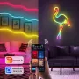 LIXINCORDA Smart LED RGB Neon Strip Lights Bluetooth Color Changing Lights LED Silicone Neon Strip Lights WiFi+Bluetooth APP Control Light Strips