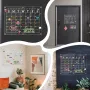 16\x12\ Clear Monthly Planner Board Magnetic Acrylic Calendar for Fridge Acrylic Magnetic Dry Erase Board Calendar With 8 Magnetic Markers, Towel, Eraser, Nano Sticker, Silicone Cover