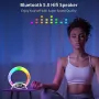 Çok İşlevli RGB LED Gece Lambası Saati Bluetooth Hoparlör Renkli Ortam Aydınlatması Kablosuz Şarj Telefon Hızlı Şarj