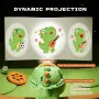 Dinozor Projeksiyon Saat Fan Mini Taşınabilir Karikatür El Tipi Fan USB Şarj Edilebilir Soğutucu Fan