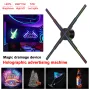 Quạt ba chiều P50 Wifi Máy quảng cáo 3D 576 LED Sign Neon Smart HD Player Hỗ trợ Video Hình ảnh Logo Đèn ba chiều Phích cắm EU