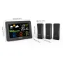 BALDR Weather Station Alarm Clock Wireless Indoor Outdoor Thermometer with Atomic Clock Forecast Station 3 Outdoor Sensors