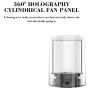 3D Hologram Projector Fan 360 Degree Viewing Angle Cylindrica Screen Advertising Display Machine LED Light Beads WIFI Control