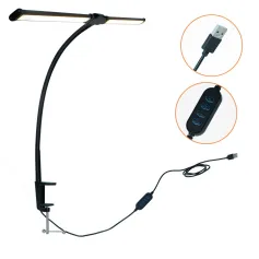 Lampada da scrivania a LED, 10 livelli di luminosità, dimmerabile, 3 temperature di colore, protezione degli occhi, studio, lavoro, lampada da lettura, luce notturna da tavolo per monitor di computer, protezione degli occhi
