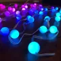 iDeal LED APP Smart Festival Decoration Small White Ball USB Magic Color Point Control Light String Villa 8 Function Leather Line Light String Garden Starry Sky Decorative Light