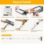 Professional Window Squeegee Cleaner, 2 in 1 Shower Squeegee with Extension Pole, 103 IN Telescopic Window Washing Equipment with Bendable Head, Glass Cleaning Tools for Indoor/Outdoor High Window