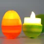 12PCS LED Easter Egg Festival Decoration Luminous Egg Scene Layout Easter Egg Plastic Capsule Egg Lamps