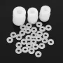 Suleve™ MXNW2 100pcs M2 M3 M4 M5 White Nylon Flat Washer Gasket Thickness 1mm