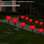1 To 12 Red Love Valentine'S Day Courtyard Garden Decorative Light Love Ground Plug Lights IP65 Waterproof