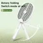 AGSIVO 3 In 1 3000V Cordless Rechargeable Electric Mosquito Bug Zapper Foldable Handheld Mosquito Killing Lamp Fly Trap