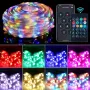 16.4フィート/32.8フィート/65.6フィートのiDeal LEDカラフルUSB LED装飾ストリングライト、アプリコントロールBluetoothリモコン付き、IP66防水、ホリデールームデコレーション用