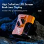 10000mAh Portable Hanging Waist Fan OBB-F1 with HD LED Screen Adjustable Wind Speed Emergency Power Bank Compact and Lightweight Ideal for Outdoor Sports and Activities