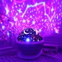 Bakeey Automatic Rotating Starry Sky Projection Lamp Star Moon Colorful Diamond Starlight Projector USB LED Night Light