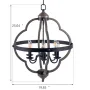 [USA Direct] 6-Light Candle Style Geometric Chandelier Industrial Rustic Indoor Pendant Light Without Bulbs