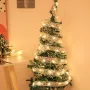Festive Home Decor Ornament Christmas Tree Decoration Ribbon LED String Lights Christmas Tree Decoration Ribbon Led Light String Lights With Holiday Gift Box Bow Satin Copper Wire Lights