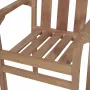 Garden Chairs 2 pcs with Black Cushions Solid Teak Wood