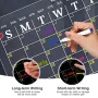 16\x12\ Clear Monthly Planner Board Magnetic Acrylic Calendar for Fridge Acrylic Magnetic Dry Erase Board Calendar With 8 Magnetic Markers, Towel, Eraser, Nano Sticker, Silicone Cover