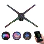 Quạt ba chiều P50 Wifi Máy quảng cáo 3D 576 LED Sign Neon Smart HD Player Hỗ trợ Video Hình ảnh Logo Đèn ba chiều Phích cắm EU