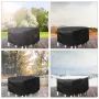 KING DO WAY 125*125*74CM Cube Garden Furniture Cover Rattan Table Set Cover 600D Heavy Duty Oxford Fabric Patio Set Cover Rattan Furniture Cover