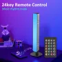 LIXINCORDA RGB Işık Çubuğu Ritim Alıcı Atmosfer Masaüstü Lambası Uzaktan Kumanda Oyun Bilgisayar Odası Yatak Odası için