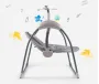 Culla elettrica multifunzionale per neonati, con funzione di assistente al sonno, con telecomando e lettore musicale Bluetooth.