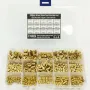 Suleve MXBN11 420Pcs M2 M3 M4 M5 Metric Female Thread Brass Knurled Nut Threaded Insert Embedment Nuts Assortment Kit