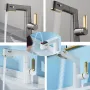 Rubinetto per lavabo da bagno AGSIVO in ottone con display digitale della temperatura e doccetta estraibile / beccuccio girevole sollevabile / 3 modalità di flusso dell'acqua / miscelatore per lavabo monoforo con una maniglia