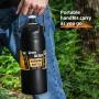 Bình nước giữ nhiệt di động bằng thép không gỉ 304 1000ml/33oz Bình nước giữ nhiệt nóng lạnh có ống hút dùng làm giá đỡ điện thoại di động