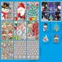 Christmas Static Window Stickers Festive Holiday Decoration Decals Hand-Painted Santa Claus Christmas Tree Stickers Christmas Holiday Decoration Stickers