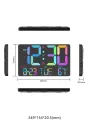 AGSIVO Large Rainbow LED Digital Alarm Clock Wall Clock with Remote Control / Calendar / Temperature / Snooze / Dimming Brightness for Bedroom Living Room Classroom Farmhouse