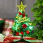 30cm Mini Christmas Tree Decoration with Lights Christmas Tree Set With Lights Christmas Decoration Desktop Mini Ornaments for Home Desk