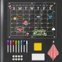 16\x12\ Clear Monthly Planner Board Magnetic Acrylic Calendar for Fridge Acrylic Magnetic Dry Erase Board Calendar With 8 Magnetic Markers, Towel, Eraser, Nano Sticker, Silicone Cover