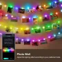 16.4フィート/32.8フィート/65.6フィートのiDeal LEDカラフルUSB LED装飾ストリングライト、アプリコントロールBluetoothリモコン付き、IP66防水、ホリデールームデコレーション用