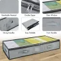 2PC 90L Large Capacity Waterproof Clothes Storage Bags Dustproof With Zipper Under Bed Quilt Blanket Storage Bags