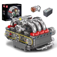 Mould King 10193 Tekninen auto Moottoroitu bokserimoottori Rakennuspalikat Tiilen kokoonpanosarja 609 PCS Sceience Fysiikka Discovery Toys Kids Christams Gift