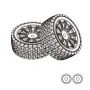2PCS MJX 1/14 14303 RC Car Original Parts 1415A2 14303 Rubber Tires 1415B2 14302 TPR Tires