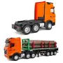 HuiNa Toys 1313 1/18 2.4G 9CH RC Car Woods Trasport Truck Wireless Remote Control LED Light Sound 270° Rotation High-Side Engineering Vehicles Models Toys