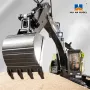 HuiNa Toys 1661 RTR 1/18 2.4G 13CH RC Excavator Alloy Bucket Engineering LED Light Spray 680° Rotation Remote Control Vehicles Models