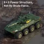 HW Y1802 RTR 1/32 2.4G 8WD RC Car Tank Amphibious Waterproof 360° Rotation LED Light Radio Control Armored Vehicles Models Boys Gifts Toys