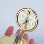 K311 Golden Mini Low Temperature Stirling Engine Model Aluminum Alloy Difference Steam Power Piston Physics Experiment Science Discovery Production Invention Desktop Decorations Collection Toys