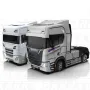 WENNANFENG BRRRRT S917 RTR 1/43 2.4G 4WD Mini RC Car Tractor Semi Truck Built-In Gyro Full Proportional Drift Dual Speed LED Lights Racing Vehicles Models Engineering Remote Control Toys