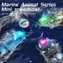 JJRC S21 RTR 2.4G Mini RC Boat Stunt Roll Marine Animal Series Speedboat 360° Rotation LED Lights Vehicles Models Waterproof Toys