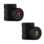 4pcs 1.0 inch Climbing Car Aluminum Alloy RC Car Wheel Tire for 1/18 TRX4M SCX24 FMS FCX18 FCX24 Furitek FX118 Off-road Parts