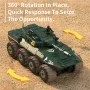 HW Y1802 RTR 1/32 2.4G 8WD RC Car Tank Amphibious Waterproof 360° Rotation LED Light Radio Control Armored Vehicles Models Boys Gifts Toys
