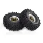 4PCS 1.0 Inch Aluminum Alloy Cyclone wheel JC Tire Spare Parts for SCX24 FMS24 TRX4M RC Climbing Car Vehicle Models Accessories