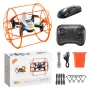 YLR/C S166 Rimovibili 2 Batterie Design Arrampicata Parete Corsa Piatta Modalità di Volo ARIA con Illuminazione Gradiente Griglia di Rollio a 360° Protezione Completa Regalo per Bambini Giocattoli RC Drone Quadcopter RT