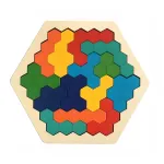 Wooden Funny Changeable Honeycomb Color Puzzle Educational Early Learning Game Gift Kids Children Toys