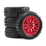 4PCS Upgraded Tires Wheel Rims for ARRMA TYPHON GROM ARA2106 1/18 2S RC Cars Vehicles Models Spare Parts Accessories W208